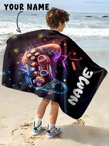 1pc Personalized Beach Towel, Vacation Gift, Beach Towel, Outdoor Travel, Beach Essential, Beach, Swimming Pool, Bathroom, Carry-On