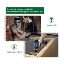 bosch 三合一水平尺，1/4英寸六角钻头套装（16件套），适用于电动螺丝刀和电钻。