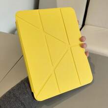 Suitable For HUAWEI MatePad SE 11 "Tablet Protective Case,MatePad Case,Compatible With MatePad 11.5 "Tablet Case,Magnetic Buckle Closure, Multi Angle And Multi Fold Bracket, Built-In Pen Slot, High Transparency Acrylic Back Shell, Anti Bending And Scratch, Sleep Wake-Up, Casual/Simple/Yellow Tablet Protective Cover, - Yellow - View 3