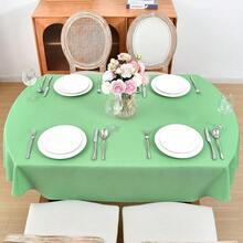 Oval Tablecloth 60 X 84 Inch Washable Polyester Table Cloth Solid Sage Green Heavy Duty Fabric Table Cover Daily Use For Dining Home Kitchen Party Wedding,SageGreen84inchx60inchOval - SageGreen84inchx60inchOval - View 5