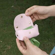 Bluetooth Earphone Case Keychain Pendant Leather Pet Waste Bag Dispenser, Hanging Trash Bag Holder Portable Garbage Bag Dispenser Trash Bag Organizer - Multicolor - View 6