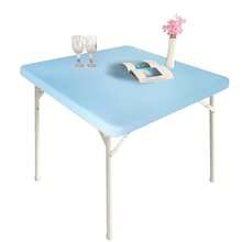 Cocktail Fitted Spandex Stretch Square Table Covers Caps Elastic Square Tablecloth Blue Mist Table Topper 34x34 Inch,34inchx34inch(Square),BlueMist - BlueMist - View 1