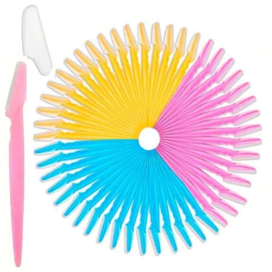 CYPN60 Piezas Perfiladores de cejas Perfiladores de rostro Depilador de cejas. Perfiladores faciales.Maquinilla de afeitar para cejas afeitar multiusos exfoliante herramienta de Dermaplaning para recortar y afeitar afeitar maquinilla de afeitar de cejas y modelador de cejas para mujeres y hombresFashion - 222665179 - Ver 1