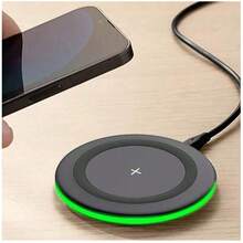 Charger Nirkabel 15W Maksimum, Alas Pengisian Daya Nirkabel Cepat yang Kompatibel dengan iPhone 16/15/14/13/12/SE/11/11 Pro/XS Max/XR/X/8 dan Galaxy S23/S22/Note - Putih - View 9