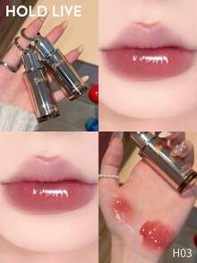 HOLD LIVE Lightweight Floral Tinted Lip Gloss H03, Elegant Raspberry Shade - H03 - View 1