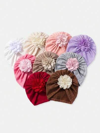 3顶柔软针织新生儿帽（0-3个月）- 蝴蝶结装饰婴儿帽，亲肤婴儿日常佩戴帽，适合男宝宝和女宝宝（多种颜色可选）