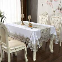 1pc White Velvet Rectangular Tablecloth With Embroidery, Suitable For Restaurant Tables, Cafe Tables, Etc., Oil And Stain Resistant, Protects The Tabletop, Suitable For Dining Tables In Restaurants, Cafes, And Various Occasions Such As Daily Decoration And New Year Gifts. - White - View 13