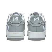 A BATHING APE Bape Lace-Up Metal Eyelet Casual Sneakers, Suitable For Home Wear, All Seasons - Gray - View 3