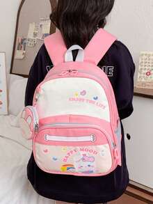 Cute Cartoon Handbag Lightweight Backpack For Kindergarten, Cartoon Backpack, Anime Kindergarten Backpack - Multicolor - View 2