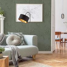 Green Flower Wallpaper Stick And Peel 17.7inch X 393.7inch Embossed Floral Stick Peel Contact Paper Solid Pure Waterproof Green Se- Adhesive Wallpaper Flower Removable Shel F Vinyl Roll - Green - 查看 5