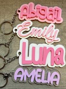 Personalized Acrylic Name Keychain Custom Name Tag For Backpack Diaper Bag Lunch Box Accessories - Personalized Retro Name Acrylic Keychain - View 4