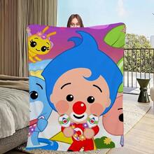 P-Plim Cute Blanket Comfortable Skin Friendly Soft Sofa Living Room Bed Bedroom Blanket Suitable For Travel And Gifts1.Jpg - 白色 - 查看 1
