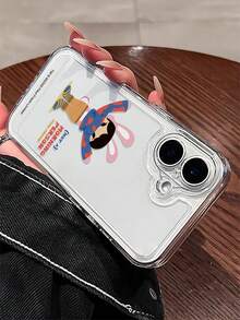 官方授权 Paul Frank 透明太空主题手机壳，全包覆式防震摄像头保护套，饰有可爱兔子字母图案，全新设计，适用于 13/14/15/16/17 Pro Max - 彩色 - 查看 5