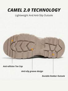CAMEL CROWN Women's Casual Sports Shoes, Thick Sole High-Top Snow Boots With Warm Lining For Autumn/Winter - Apricot - View 6
