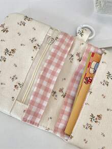 1个格子花纹卡片袋，零钱袋，耳机收纳袋，包包挂饰，包包装饰，银币袋，钥匙袋，迷你红包，时尚便携，多功能，生日礼物，情人节礼物 - 彩色 - 查看 4