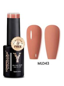 YOKEFELLOW 凝胶指甲油，10毫升，粉色、棕色、珊瑚色、橙色、焦糖色，卡纳莱色系，可卸除，UV/LED灯，适用于美甲沙龙和DIY美甲。 - 彩色 - 查看 13