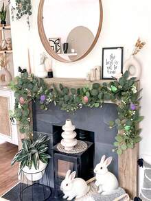 1/2pcs, 180cm/70.86in, Artificial Easter Egg Wreath, Eucalyptus Leaves, Egg Vine Hanging Ivy, Suitable For Easter Decoration, Room Decor, Home Decor, Bedroom Decor, Outdoor Decor, Kitchen Decor, Graduation Decor, Outdoor Patio Decor, DIY, Room Decor Supplies, Porch Wall Fireplace Farmhouse Decor - Multicolor - View 8