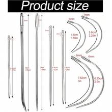 Heavy Duty Hand Sewing Needles Kit For Leather Upholstery Carpet Canvas Repair With Straight And Curved Needles - 1 - View 2