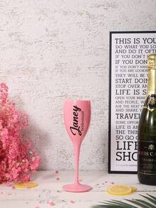 1pc Personalized Shatterproof Wedding Champagne Glass, 6oz/180ml, Customizable Name & Bow Design, Reusable, Suitable For Wedding Party Cups, Also For Whiskey, Wine, Cocktail, Beer, Champagne, Water, Oatmeal, Tea, Juice, Breakfast, Coffee And Other Beverages - 180 Ml - View 25