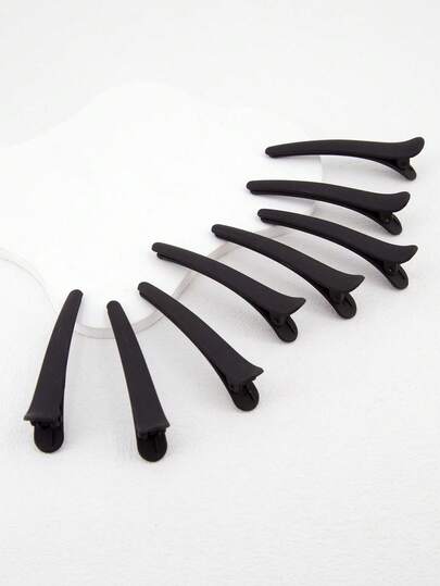 8 st/förpackning enfärgade 8 cm matta ABS-plast hårspännen för vardagsbruk, lämpliga för vardagsbruk, huvudbonader, håraccessoarer för kvinnor