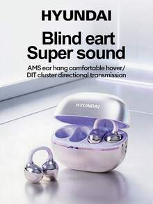 Écouteurs Bluetooth à clip d'oreille HYUNDAI EarclipC7, conception à écouteurs ouverts, Bluetooth 5.4, audio directionnel, son surround, étanchéité IP45, longue durée de vie de la batterie, faible latence pour le jeu et la musique, ajustement confortable pour le sport, compatible avec les smartphones et les ordinateurs - Multicolore - Voir 1