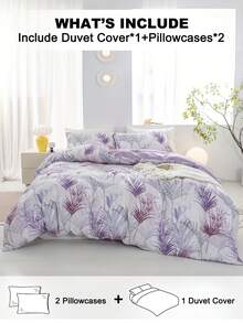 Bộ 3 món ga trải giường họa tiết hoa, được làm từ chất liệu microfiber cao cấp siêu mềm mại và thoáng khí, phù hợp cho mọi mùa, có thể giặt máy, không phai màu, không xù lông, chống co rút, chống nhăn, trang trí phòng ngủ theo phong cách Boho/Farmhouse/Modern Minimalist thời trang, dễ bảo quản, phù hợp với giường cỡ Twin/Full/Queen/King, lý tưởng cho gia đình, ký túc xá, căn hộ, khách sạn, nhà nghỉ cho thuê và làm quà tặng. - Nhiều màu - Xem 2
