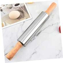 CYPNKichvoe Rodillo De Acero Inoxidable Para Amasar Masa De Pizza Pan Y Repostería Herramienta De Cocina Antiadherente Y Ergonómica De 17.08 Pulgadas Para Hornear FácilFashion - 222567910 - Ver 7