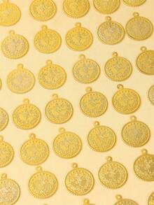 Accessori per gioielli placcati in oro 24K, accessori fatti a mano per orecchini, collane, pendenti, catene, con strass incastonati, stile marocchino, design vintage di palazzo - Stile 2 - Visualizzare 2