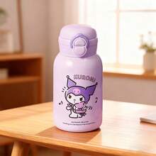 Miniso Sanrio Kuromi 500mL/16.91oz Dual-Drink Belly Insulated Cup (ZG): Durable 304 Stainless Steel Material, Vacuum Insulation (Keep Hot For 6H/ Cold For 12H), Dual-Drink Design, Stylish Kuromi Print + Text Detail, Lightweight Portable, Multi-Scene Use (Office/School/Outdoor), Practical Sanrio Themed Insulated Tumbler (1 PC)