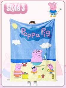 Peppa Pig 小猪佩奇柔软厚实床单、毯子、靠垫、午睡毯、空调毯 - 彩色 - 查看 12