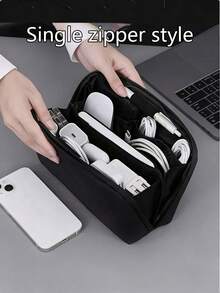 Digital Storage Bags, Storage Ropes, Storage Bags, Cosmetic Bags, Earphone Storage Bags, Action Camera Storage Bags, Photography Accessories, Usb Flash Drives, Charging Cables, Categorized Storage, Portable Travel Cable Storage Bags, Toiletries Storage Bags, Travel Bags, Back-To-School Storage Bags, Suitable For Travel, Campus, Dormitory, Bedroom, New Year's Gifts, Back-To-School Gifts. - Multicolor - View 1