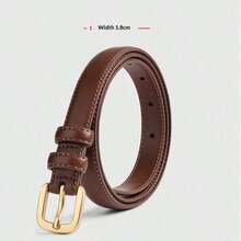 1条女士高品质PU休闲时尚百搭腰带，适合日常休闲、商务、用餐、约会等场合，可搭配牛仔裤、休闲裤。 - 咖啡 - 查看 8