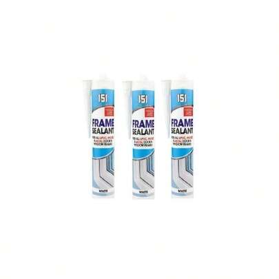 3x 151 Frame Sealant White – Flexible Quick-Drying Sealant For Doors, Windows & Gaps – Smooth Finish & Easy Application