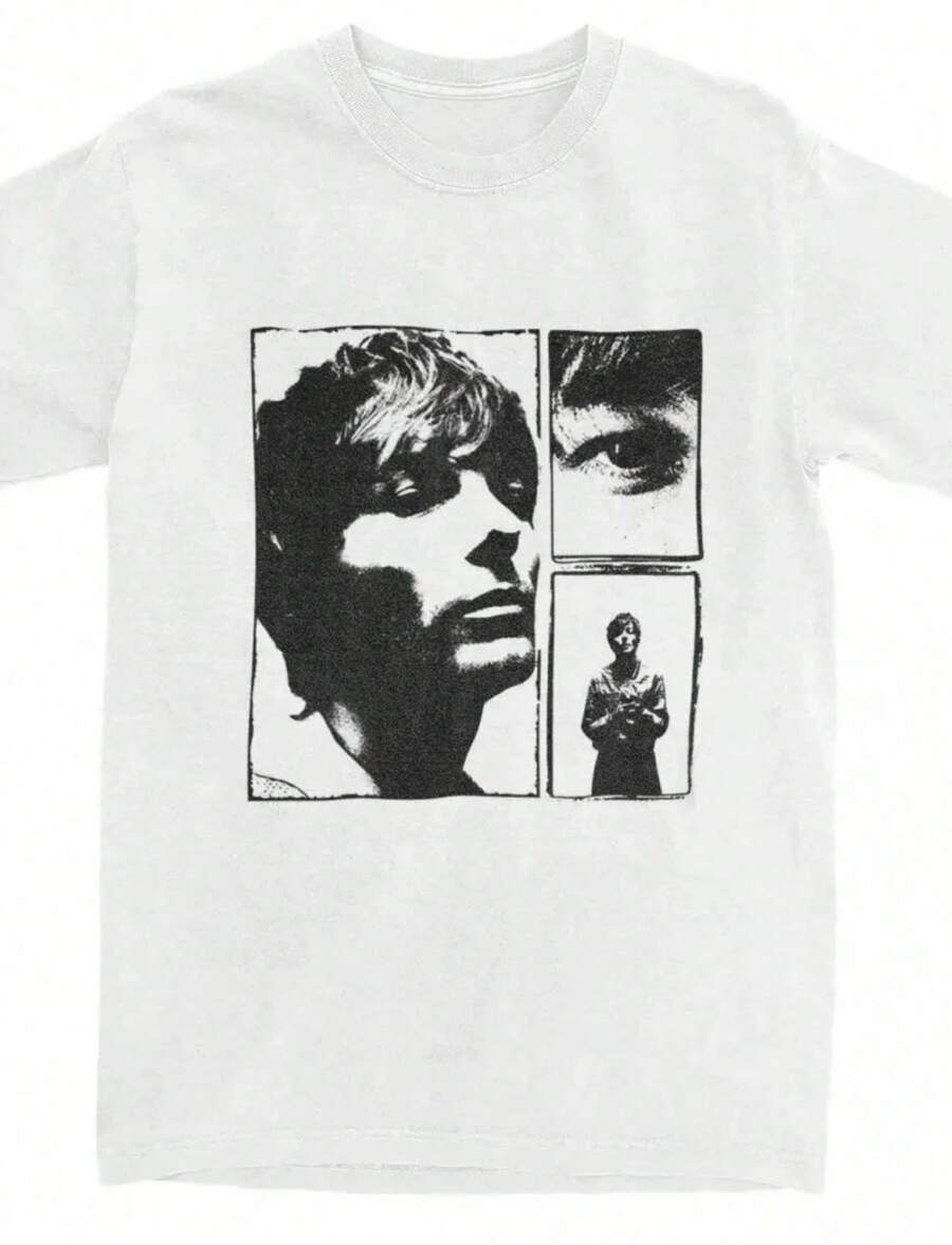 Louis Tomlinsons Features Close Up For Men Women T Shirts Merch Hipster Tee Shirt T-Shirts Summer Clothes Women Clothing - 白色 - 查看 1