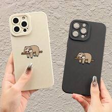A TPU Phone Case Featuring A Sloth Design Sleeping On A Branch, Compatible With Iphone 11 Through 17, Including XS, XR, X, 7, 8, 12, 13 Plus, Pro Max, And SE Series. The Precise Cutouts Make It Ideal As A Gift For Couples Or Friends During Holidays,Suitable For IPhone17 Air - 白色 - 查看 6