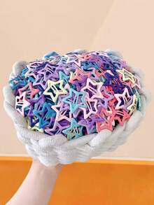 100pcs Cute Y2K Five-Pointed Star BB Hair Clips, Starry Adorable Iron Alloy BB Clips Hair Accessories - Girl Y2K Star Snap Clips, Non-Slip, Women's Accessories - Suitable For Daily Party Dopamine Colorful Party Main Character Combination Set Claw Clips Hair Claws Hair Barrettes, School Stuff, College, Set, Head Accessories - Multicolor - View 23