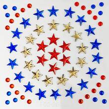 1片彩色立体闪亮宝石脸贴，包含闪光花朵、贝壳、月亮图案，1张星星DIY眼部面部宝石贴纸，适合情人节、舞蹈表演、派对、舞台角色扮演、公主妆容、假纹身等场合。