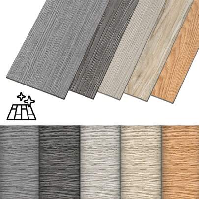 Self-Adhesive PVC Vinyl Flooring - 18/36 Pieces (2.51m²/5.02m²) - Non-Slip And Waterproof - For Kitchen, Living Room, Balcony, Bedroom - Self-Adhesive, Easy To Install