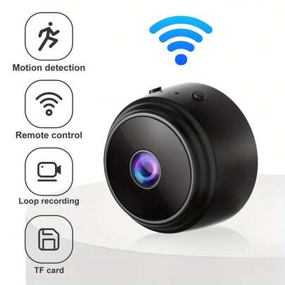 1 Smart Wi-Fi Security Camera, 2.4GHz Wireless Indoor Monitoring, Remote Viewing, Motion Detection, Compatible With Home Assistants, Stylish Design