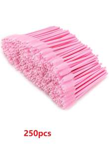 500支一次性黑色睫毛膏刷、睫毛膏刷、眉刷、眼影刷、旋转刷（纯粉色） - 粉色 - 查看 12