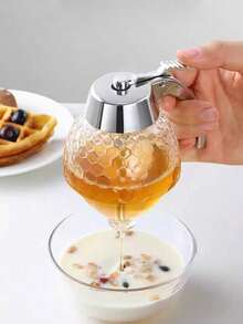 1 bình rót mật ong không nhỏ giọt, bình chứa mật ong cảm ứng áp lực sáng tạo, bình đựng siro kiểu dáng cổ điển hình tổ ong, bình đựng mật ong, cốc đựng nước ép, bình rót chất lỏng bằng nhựa đựng mật ong. - Nhiều màu - Xem 4