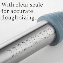 CYPNRodillos de Cocina Rodillo Ajustable de Amasar de Acero Inoxidable con Escala Rodillo Antideslizante de Masa para Hornear Pastelería Pizza Galletas TortillasFashion - 219619415 - Ver 4