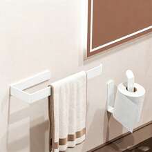 Heavy Duty Waterproof Toilet Paper Holder, Wall Mounted Bathroom Kitchen Paper Towel Rack, Strong Adhesive Non-Slip Toilet Paper Roll Storage Hanger - Multicolor - View 7