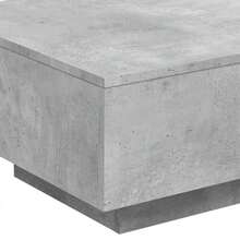 vidaXL Table basse gris béton 55x55x31 cm bois d'ingénierie - Noir - Voir 9