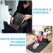 Leather Laptop  Pad With Phone & Pen Holder, Foldable Travel  Pad For Home/Schoolsss/Office (Black) - Đen - Xem 7