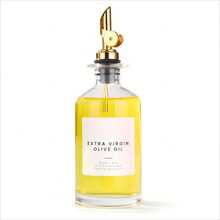 1pc Glass Oil Bottle - With Label, Kitchen Olive Oil Dispenser, Coffee Syrup Dispenser, Gravity Activated Opener, Self-Opening Glass Bottle Dispenser, Olive Oil Bottle, Seasoning Kitchen Supplies 350ml/11.8oz, 500ml/17oz, Gold - Multicolor - View 7