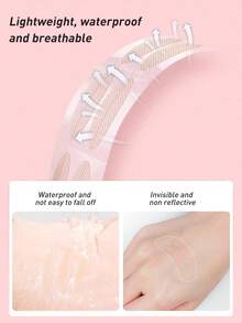 1卷/600片便携式双眼皮贴，隐形蕾丝单面双眼皮贴，自然肤色网状双眼皮贴，透气肉色蕾丝网隐形贴，适用于眼睑肿胀和单眼皮