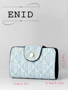 新款字母印花女士手提包，大容量休闲单肩包，多功能斜挎方包 - 藍色 - 查看 8