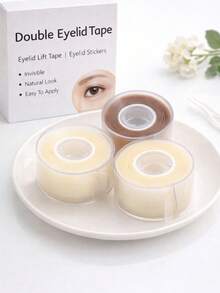 1卷/600片便携式双眼皮贴，隐形蕾丝单面双眼皮贴，自然肤色网状双眼皮贴，透气肉色蕾丝网隐形贴，适用于眼睑肿胀和单眼皮