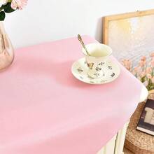 Small Square Tablecloth 2 Pack 24 X 24 Inch Washable Polyester Table Cloth Solid Pink Heavy Duty Fabric End Table Cover For Bedside Table Bedroom Nightstand,Pink24inchx24inchSquare - Pink 24 Inch X 24 Inch Square - View 5